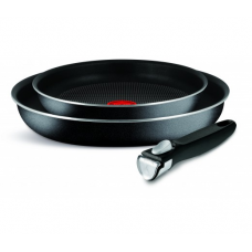 Набор посуды Tefal Ingenio PTFE Black, сковороды 24/28 см, съемная ручка