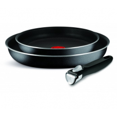 Набор посуды Tefal Ingenio PTFE Black, сковороды 22/26 см, съемная ручка