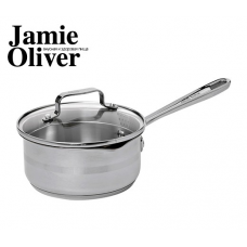 Ковш Tefal Jamie Oliver, нерж. сталь с декором, 18 см со стеклянной крышкой