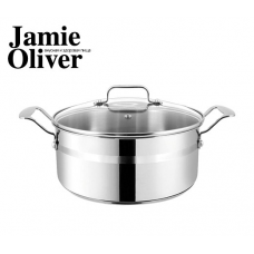 Кастрюля Tefal Jamie Oliver, нерж. сталь с декором, 24 см со стеклянной крышкой