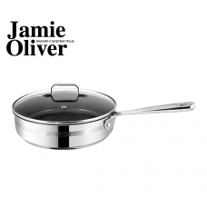 Сотейник Tefal Jamie Oliver, нерж. сталь с декором, 25 см, со стеклянной крышкой